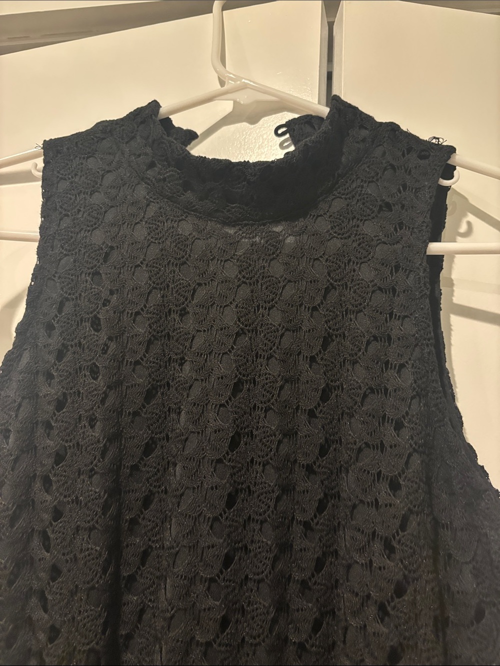 Target Black Lace Sleeveless Fit-and-Flare Dress - Picture 4 of 7